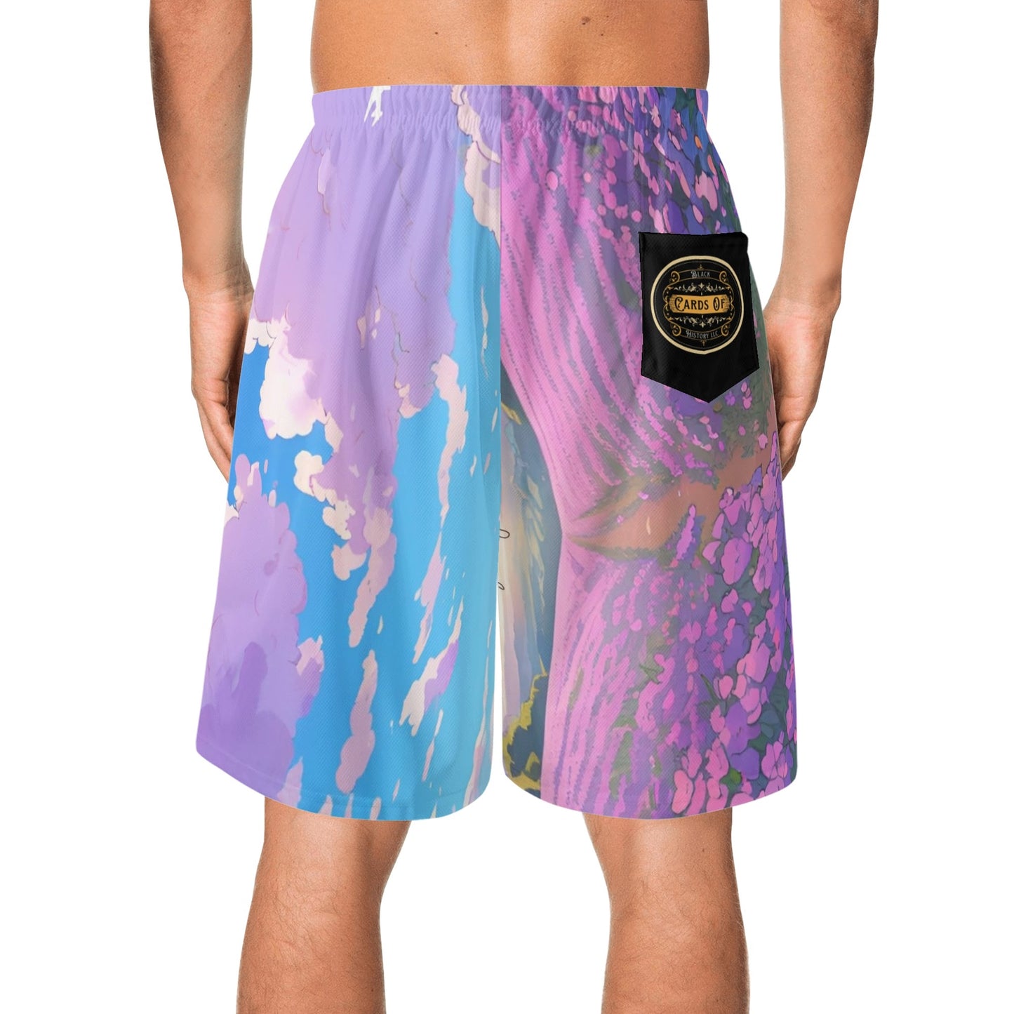 "The Flower Gift" Men's Lightweight Hawaiian Beach Shorts