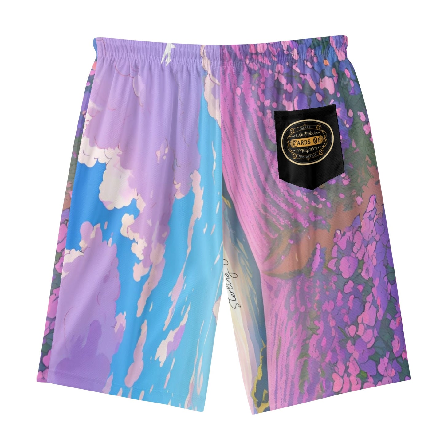 "The Flower Gift" Men's Lightweight Hawaiian Beach Shorts