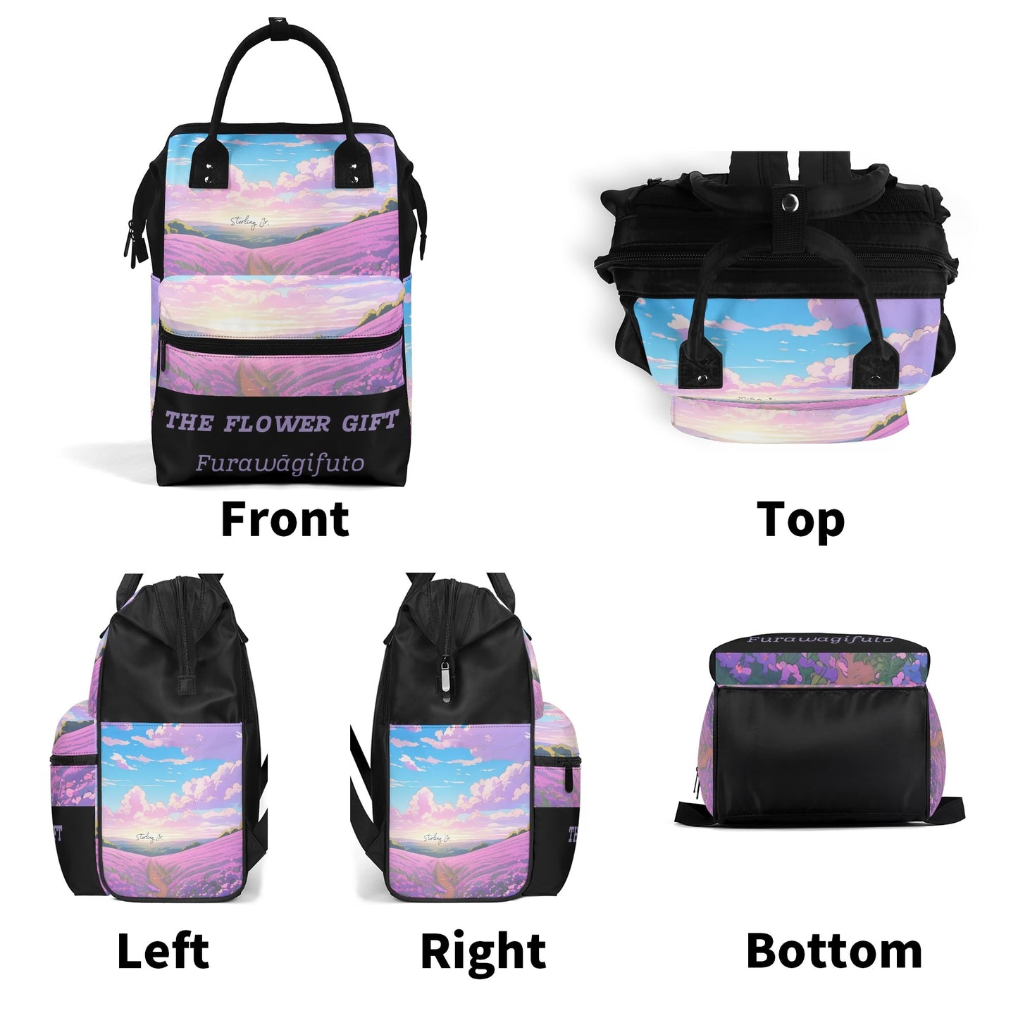 "The Flower Gift" Diaper Travel Backpack