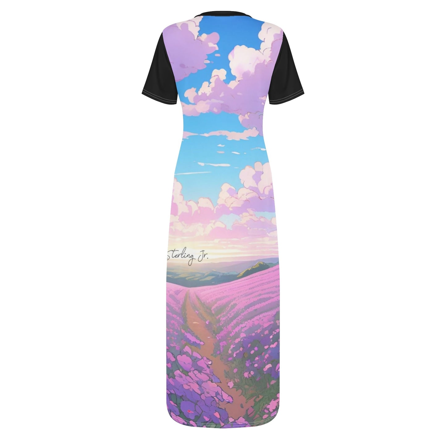 "The Flower Blog" Women's Short Sleeve Dress Casual Tshirt Long Dresses