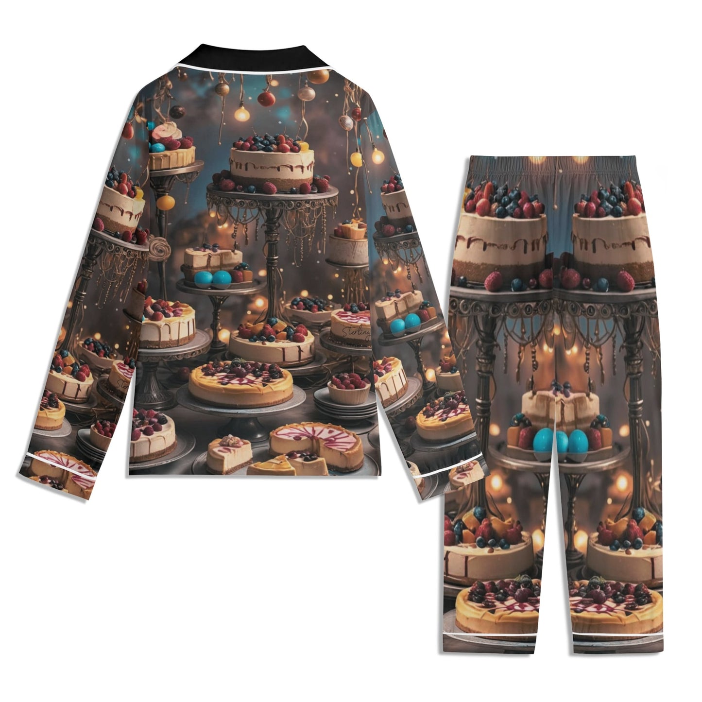 "The Cheesecake Club" Children's Long Sleeve Nightwear Pajama Set with Pockets