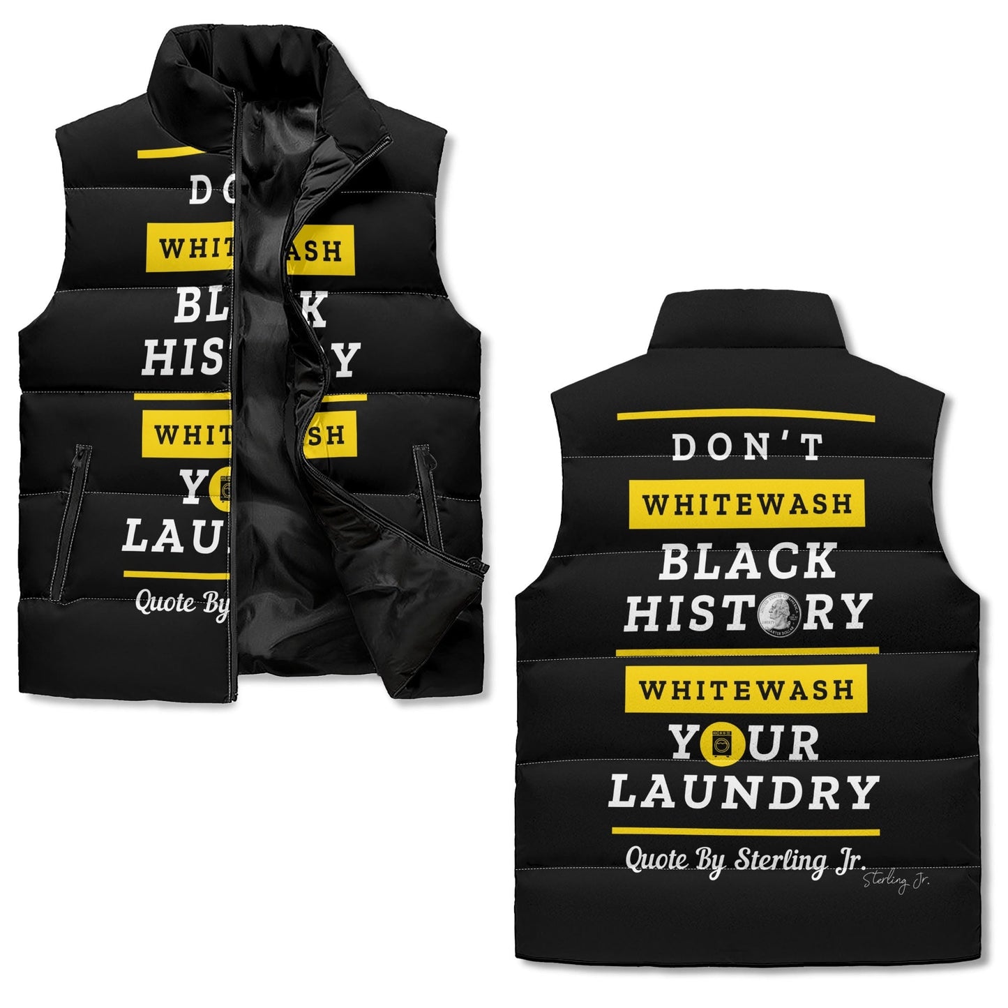Whitewash Puffer Vest