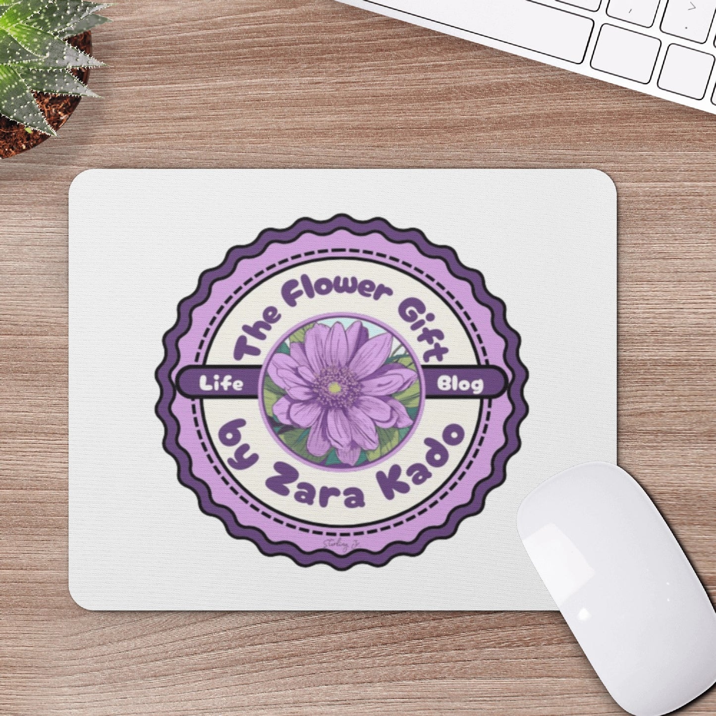 The Flower Gift Square Rubber Mouse Pad