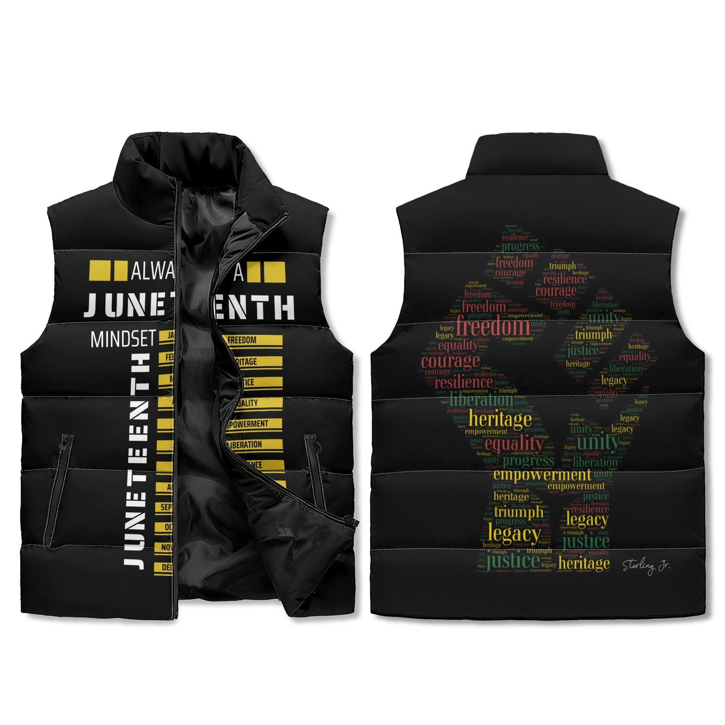 "Juneteenth" Puffer Vest