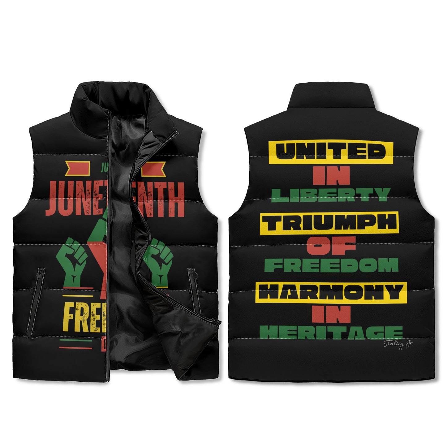 "Juneteenth Fist" Puffer Vest