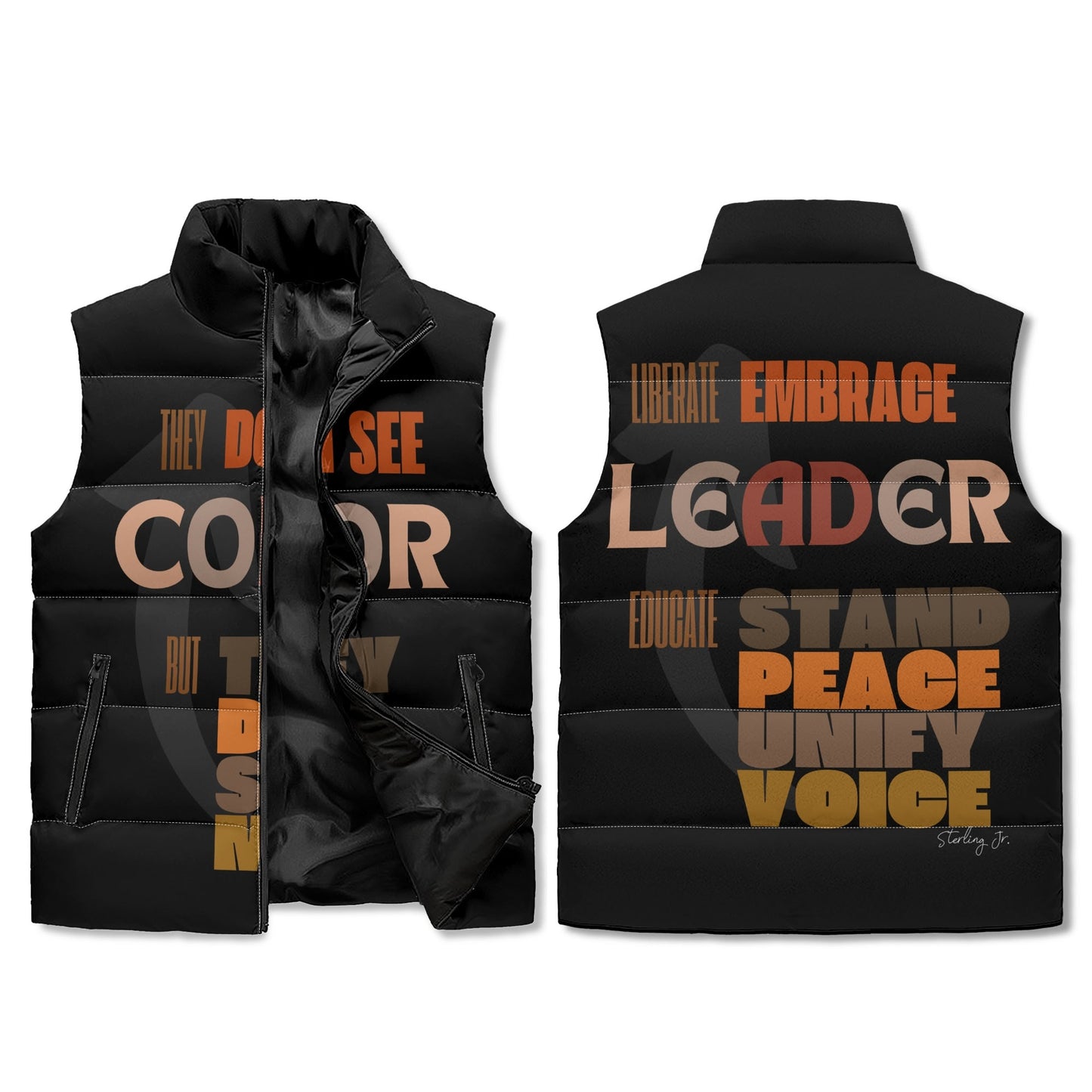 "Seeing Beyond Color" Puffer Vest