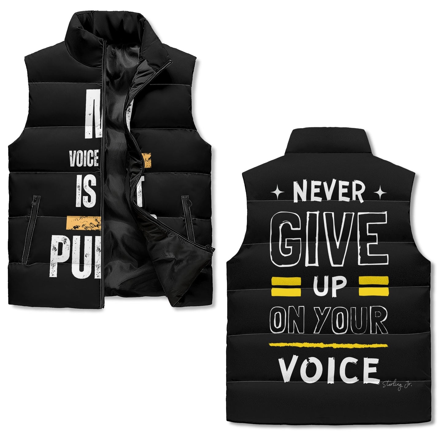 "Voice Puppet" Puffer Vest