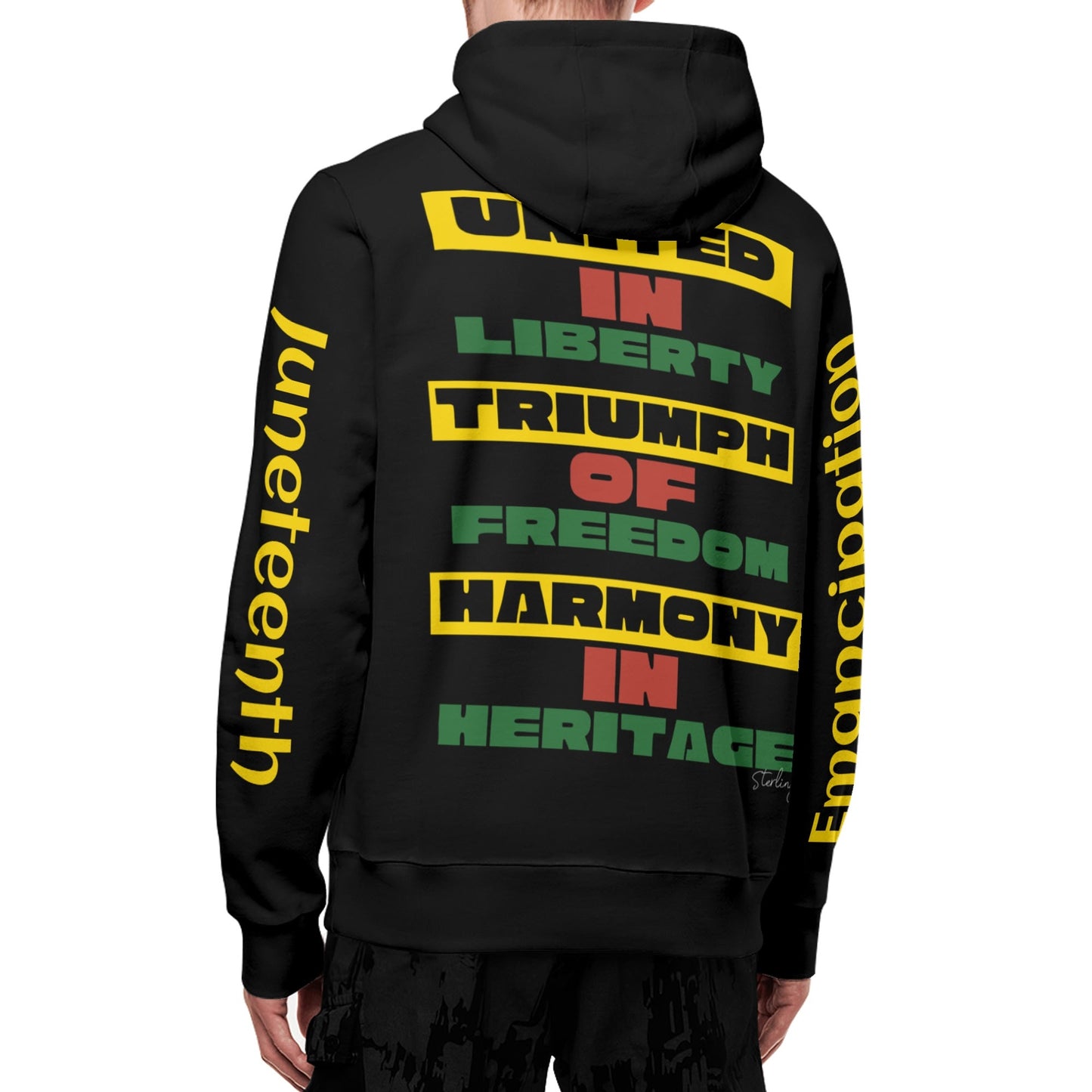 Juneteenth Fist Adult Full Zip Turtleneck Hoodie