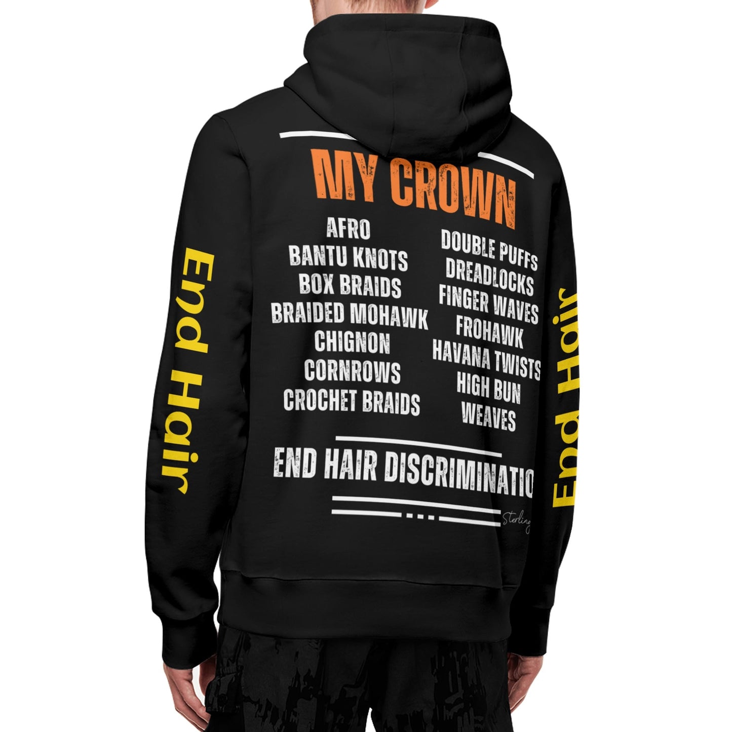 End Hair Discrimination Adult Full Zip Turtleneck Hoodie