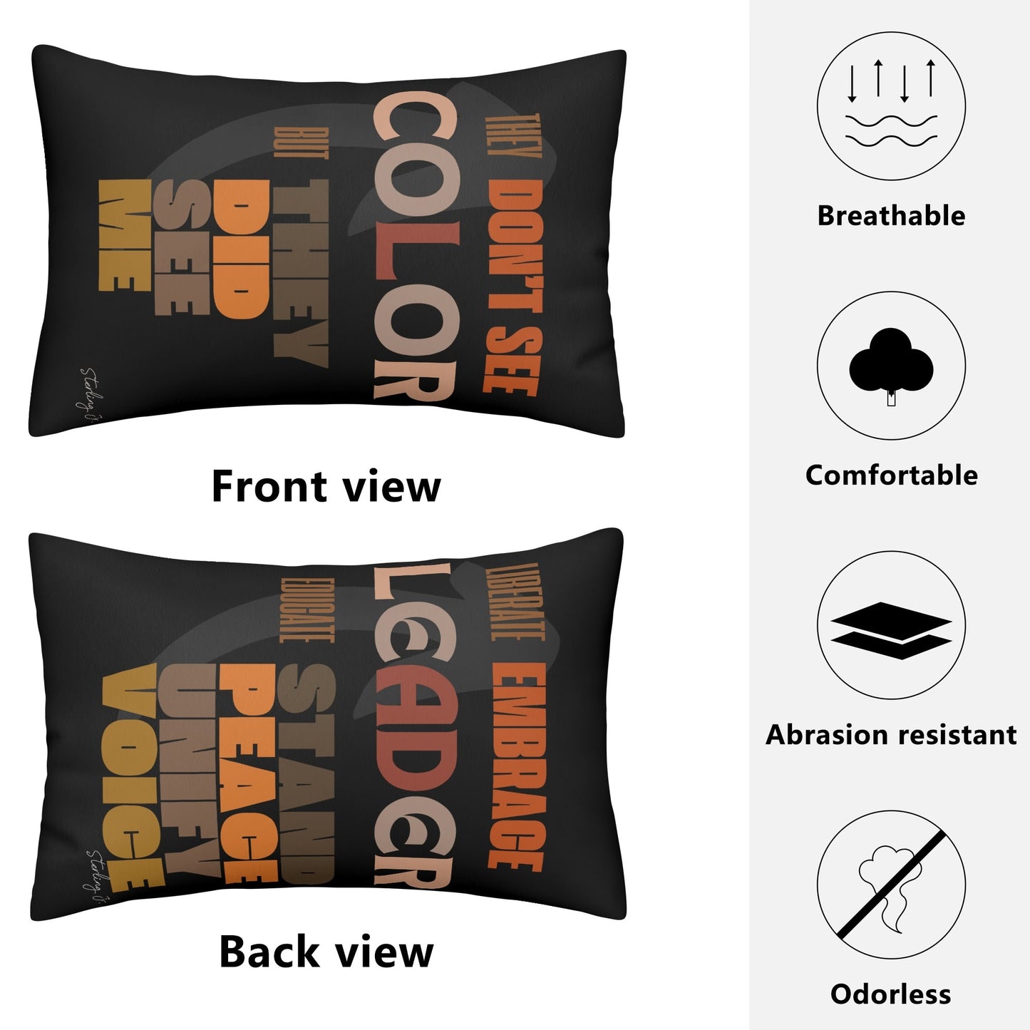 Seeing Beyond Color Rectangular Print Pillow Case