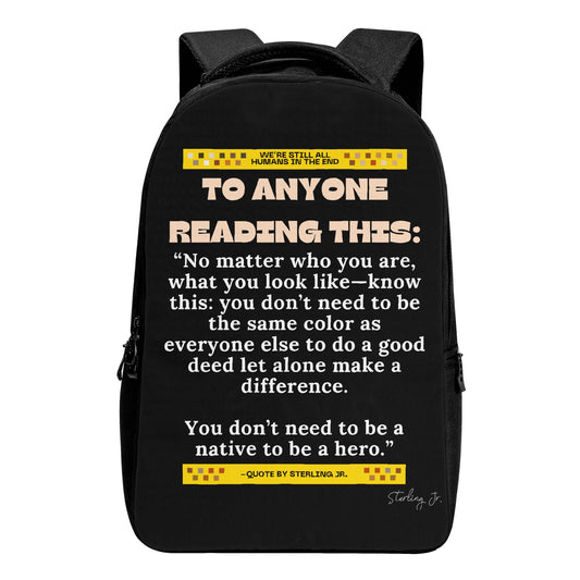 "Why Be R@cist" - Back Laptop Backpack