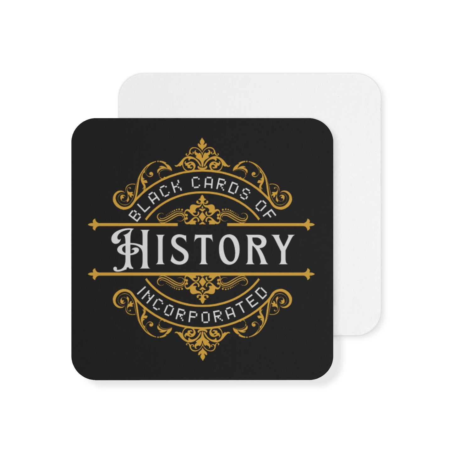 "Black Cards Of History Inc" Drink Coasters