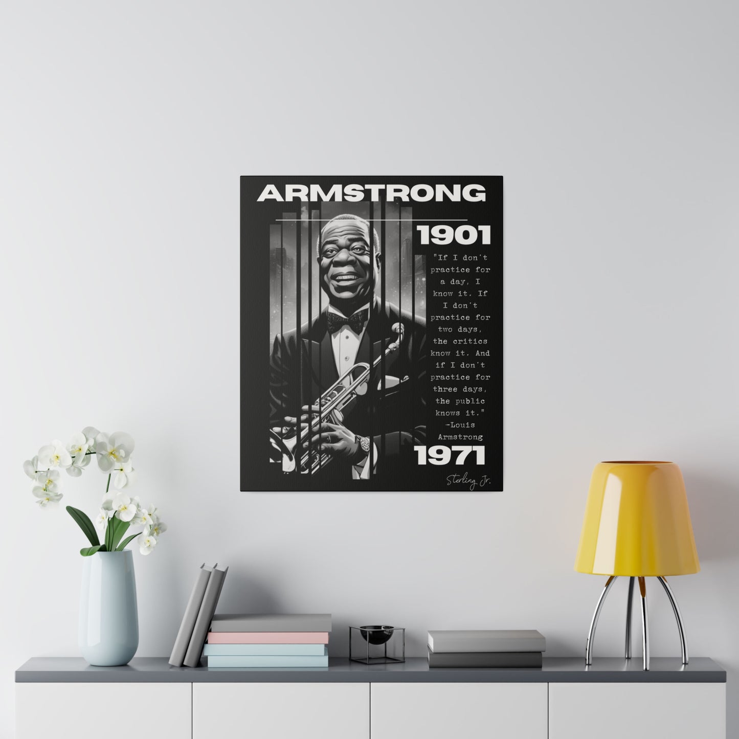 "Louis Armstrong Quote" Matte Canvas