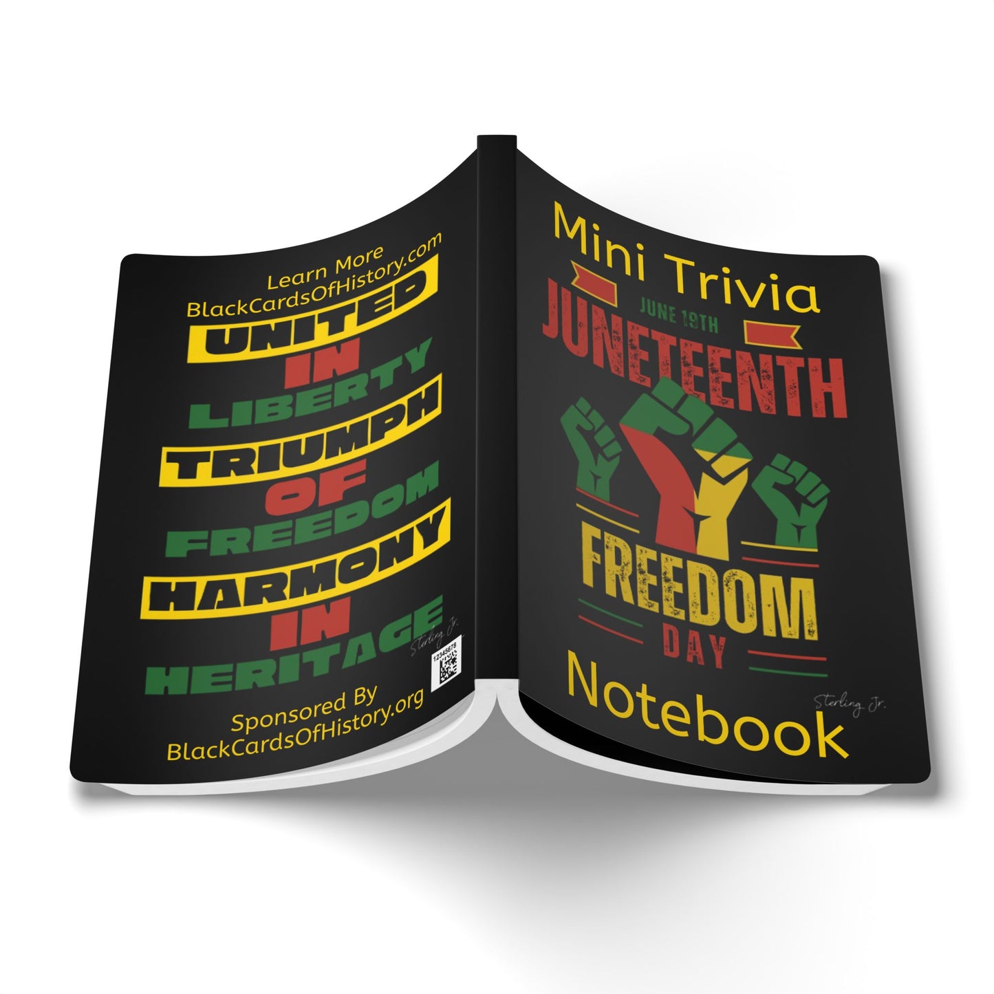 "Juneteenth Fist" Mini Trivia Softcover Journal (with Inside Prints)