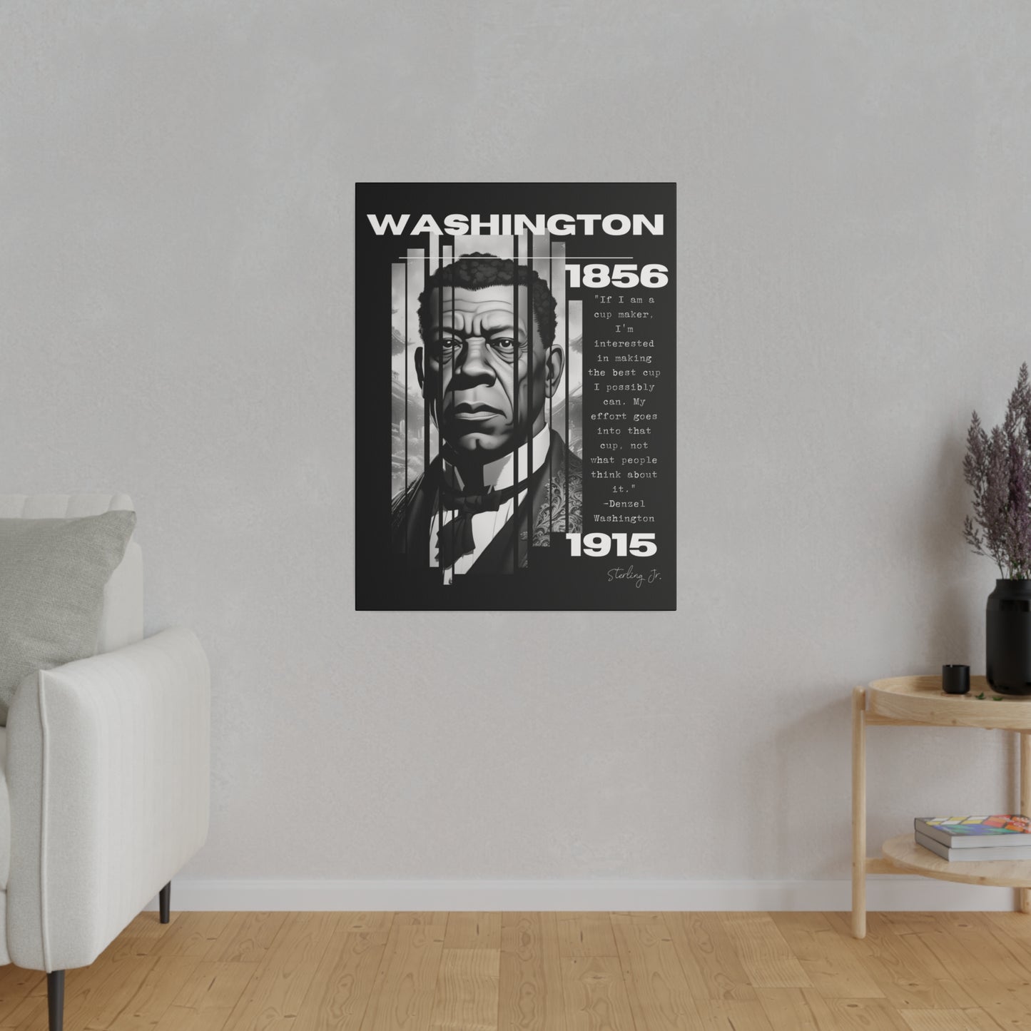 "Booker T. Washington Quote" Matte Canvas