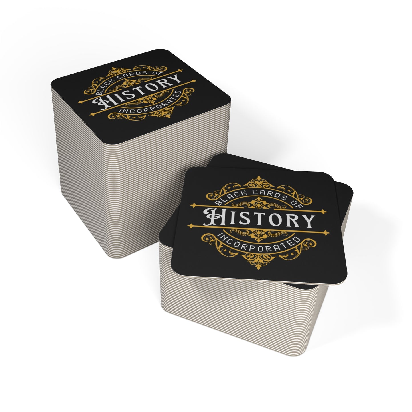 "Black Cards Of History Inc" Drink Coasters