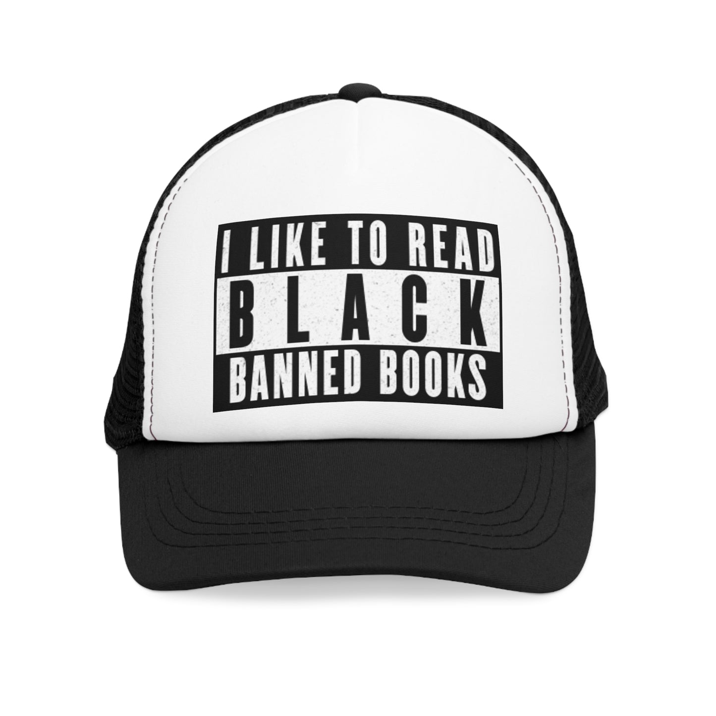 "Black Banned Books" Mesh Cap