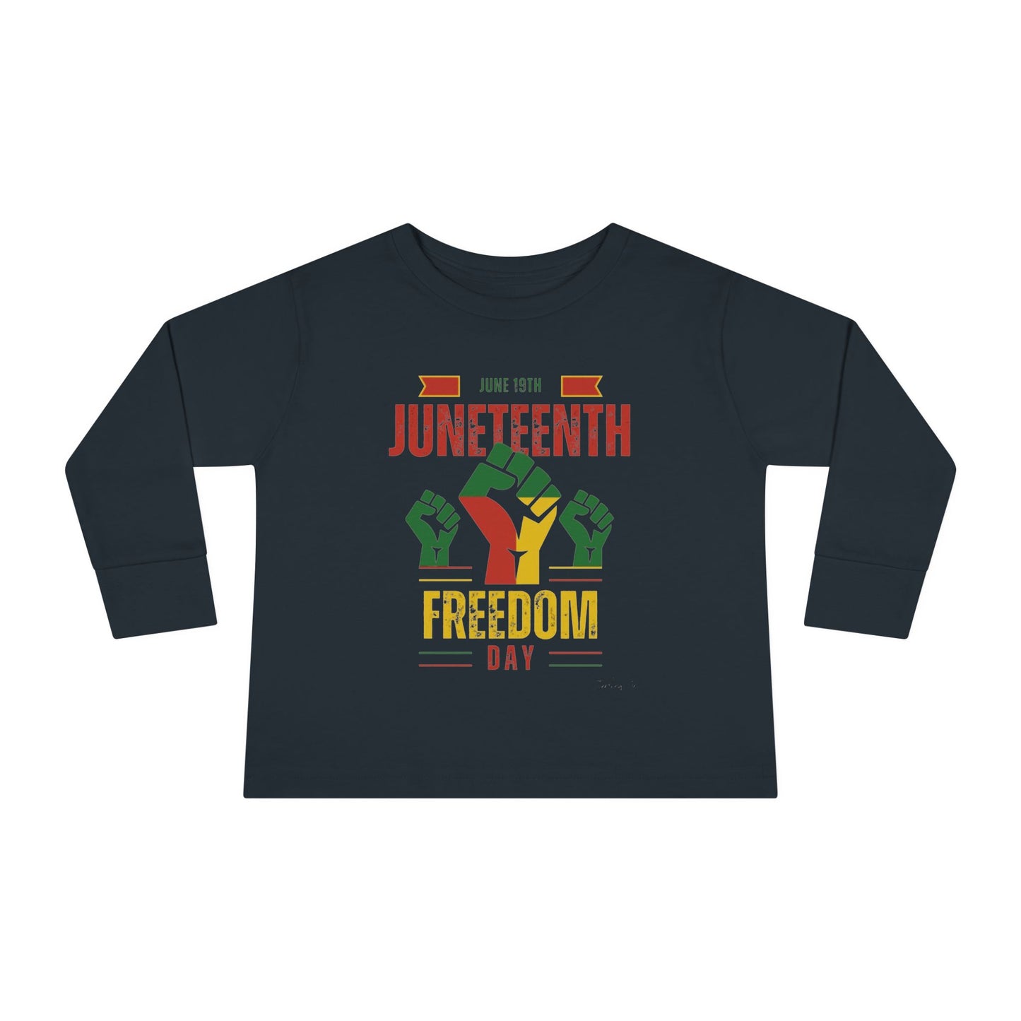 "Juneteenth Fist" Toddler Long Sleeve Tee