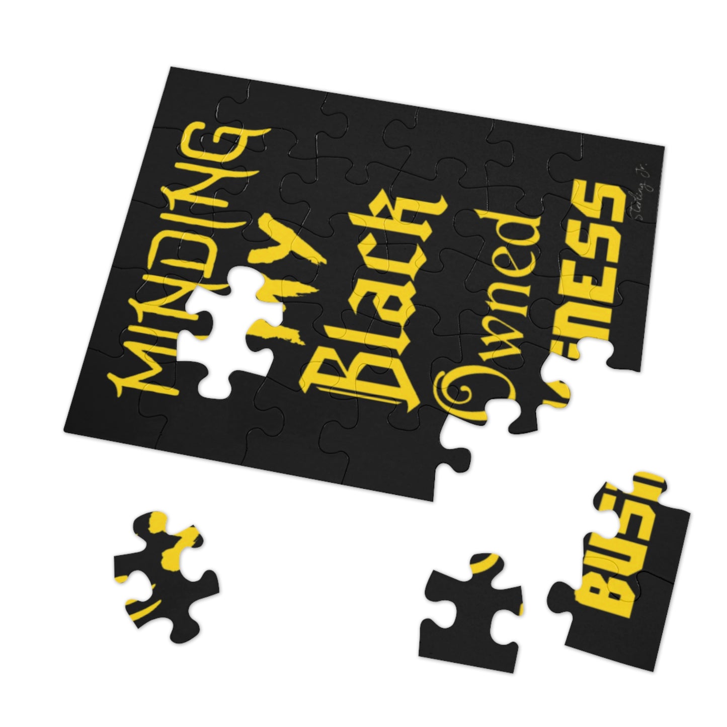 "Minding My Black Owned Business - Version E" Jigsaw Puzzle