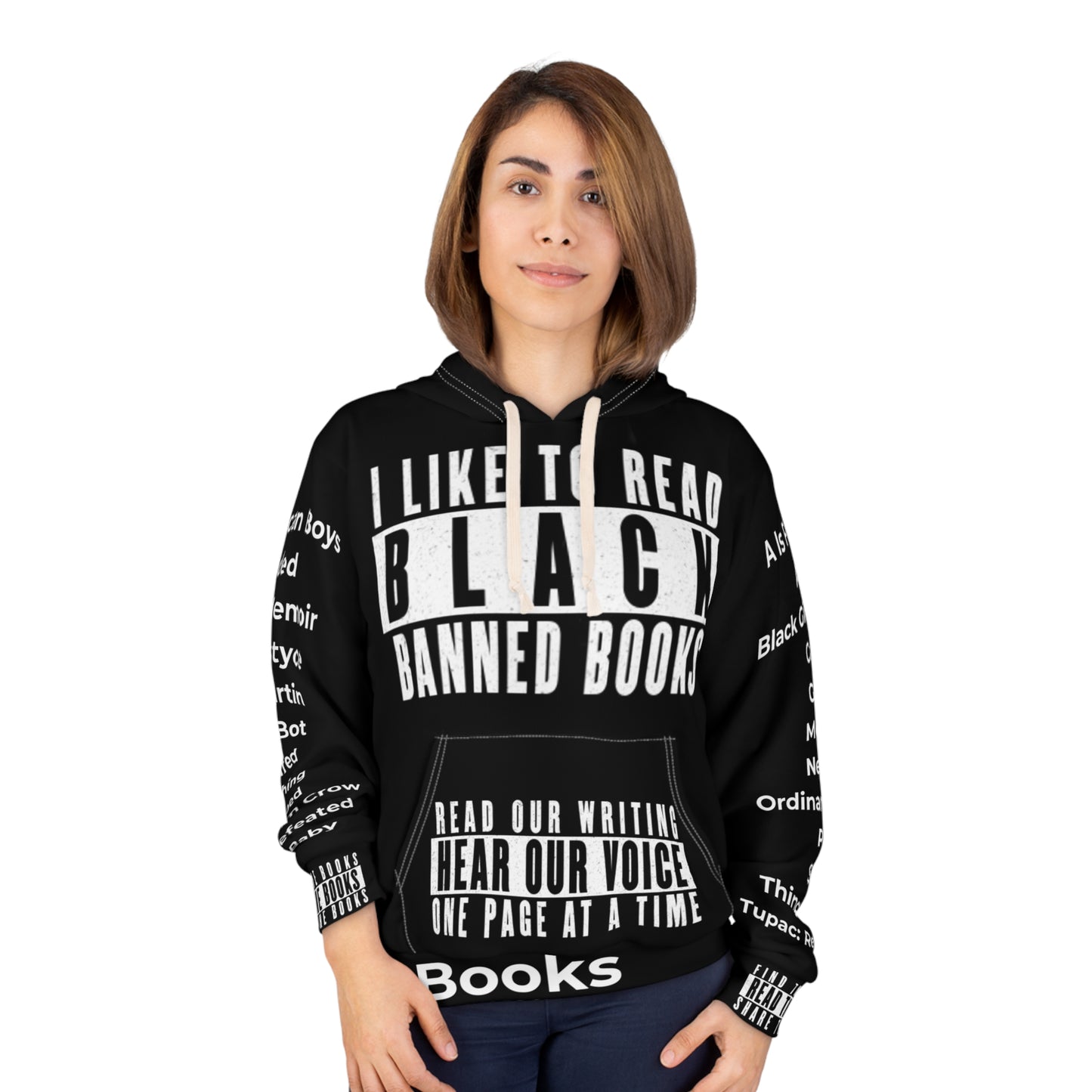 "Black Banned Books" Unisex Pullover Hoodie