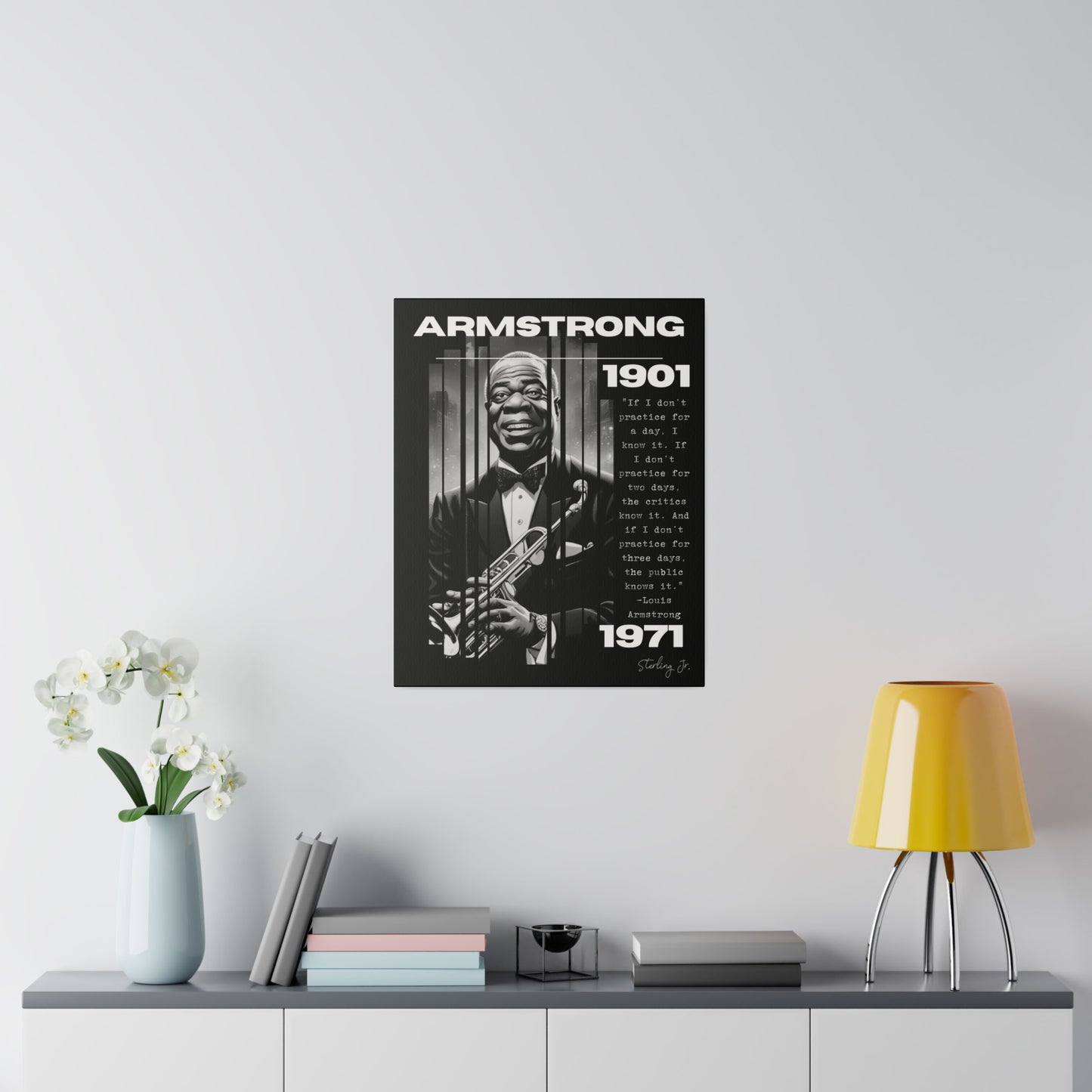 "Louis Armstrong Quote" Matte Canvas