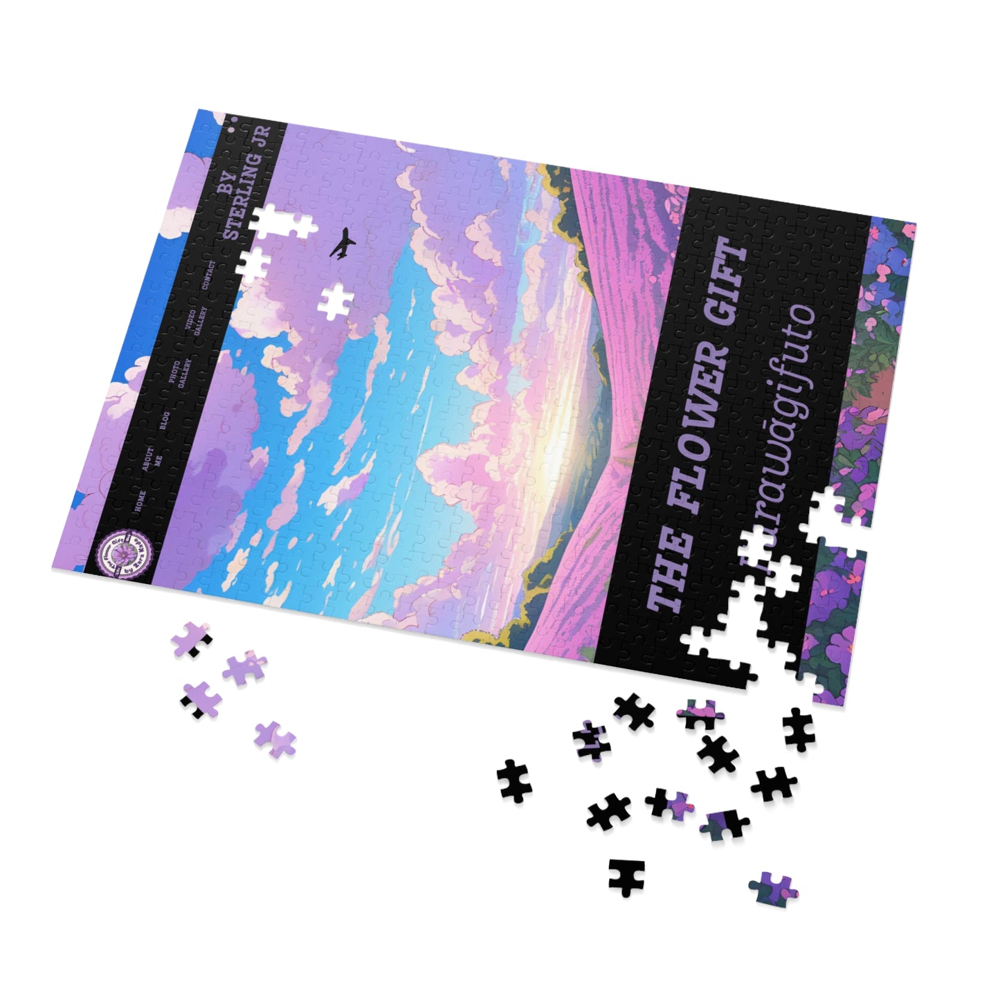 "The Flower Gift - Book Cover" Jigsaw Puzzle