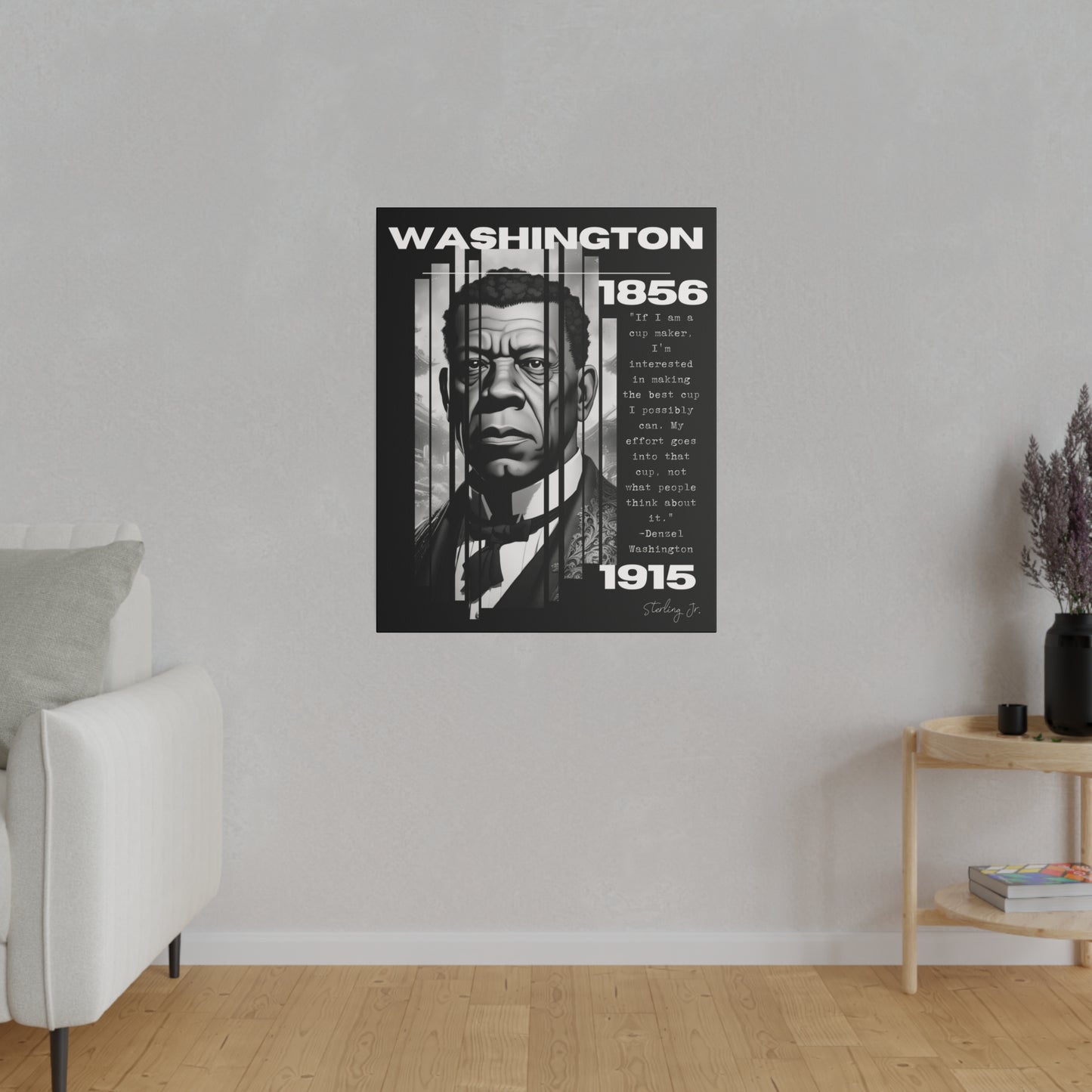 "Booker T. Washington Quote" Matte Canvas