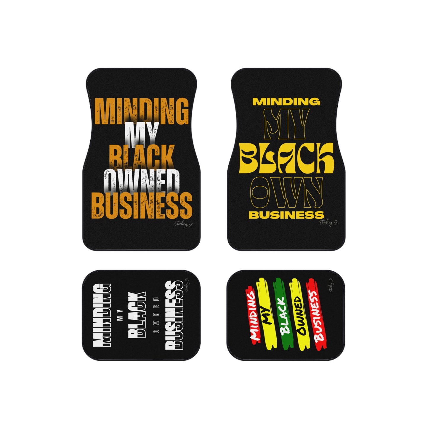 "Minding My Black Owned Business" Car Mats (Set of 4)