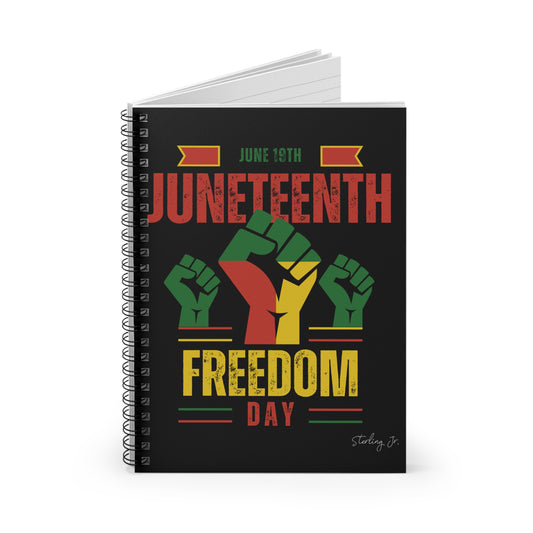 "Juneteenth Fist" Spiral Notebook - Ruled Line