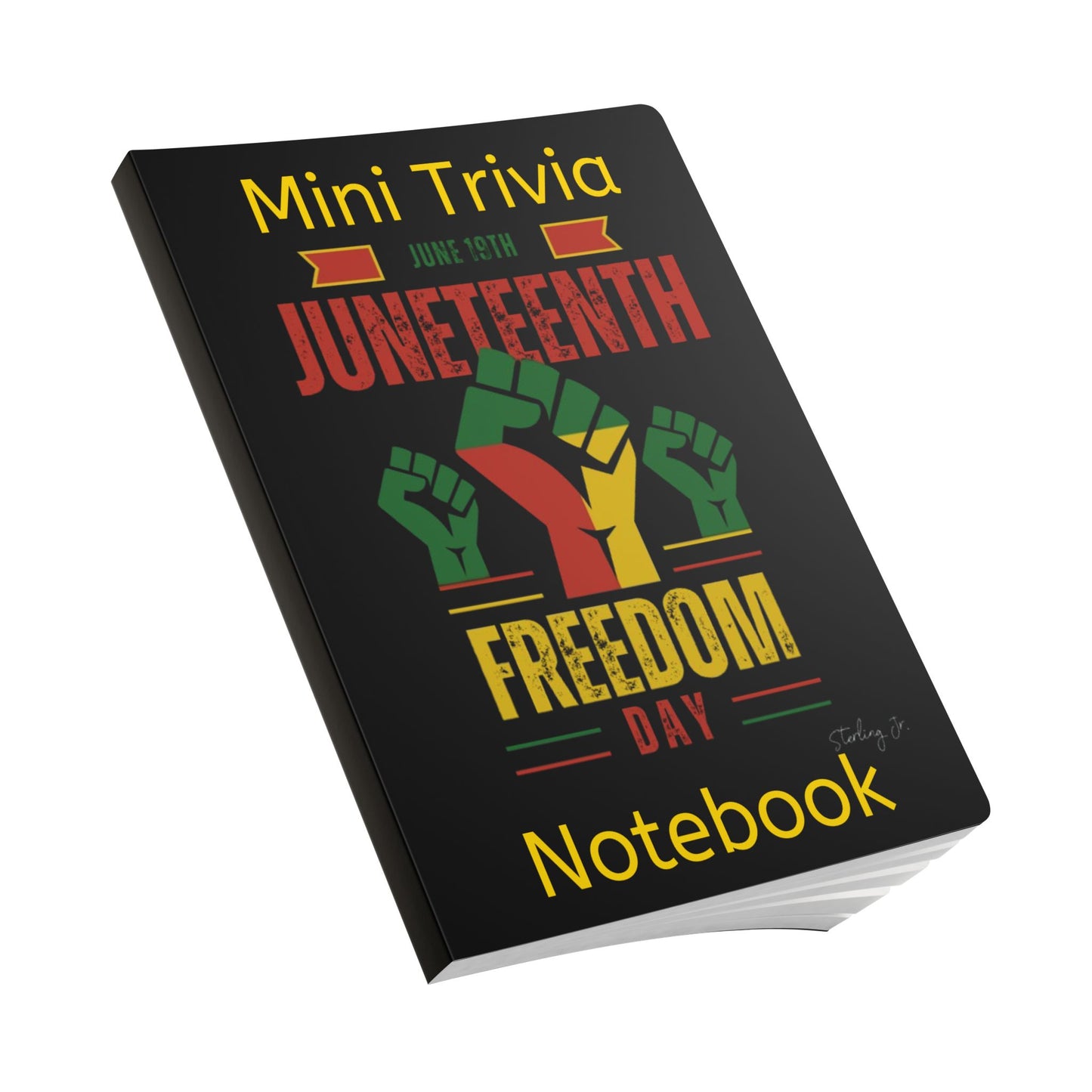 "Juneteenth Fist" Mini Trivia Softcover Journal (with Inside Prints)