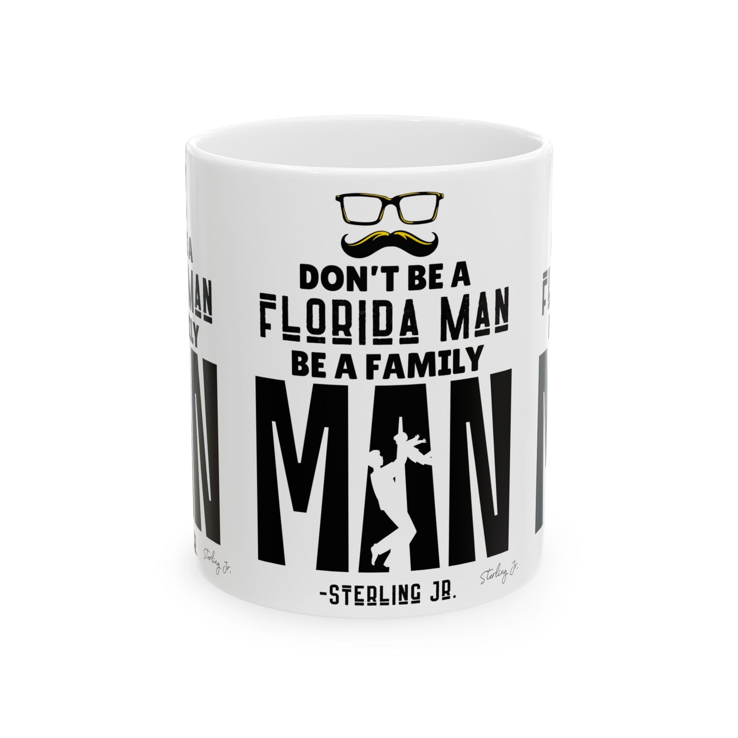 B&W "Florida Man" Ceramic Mug