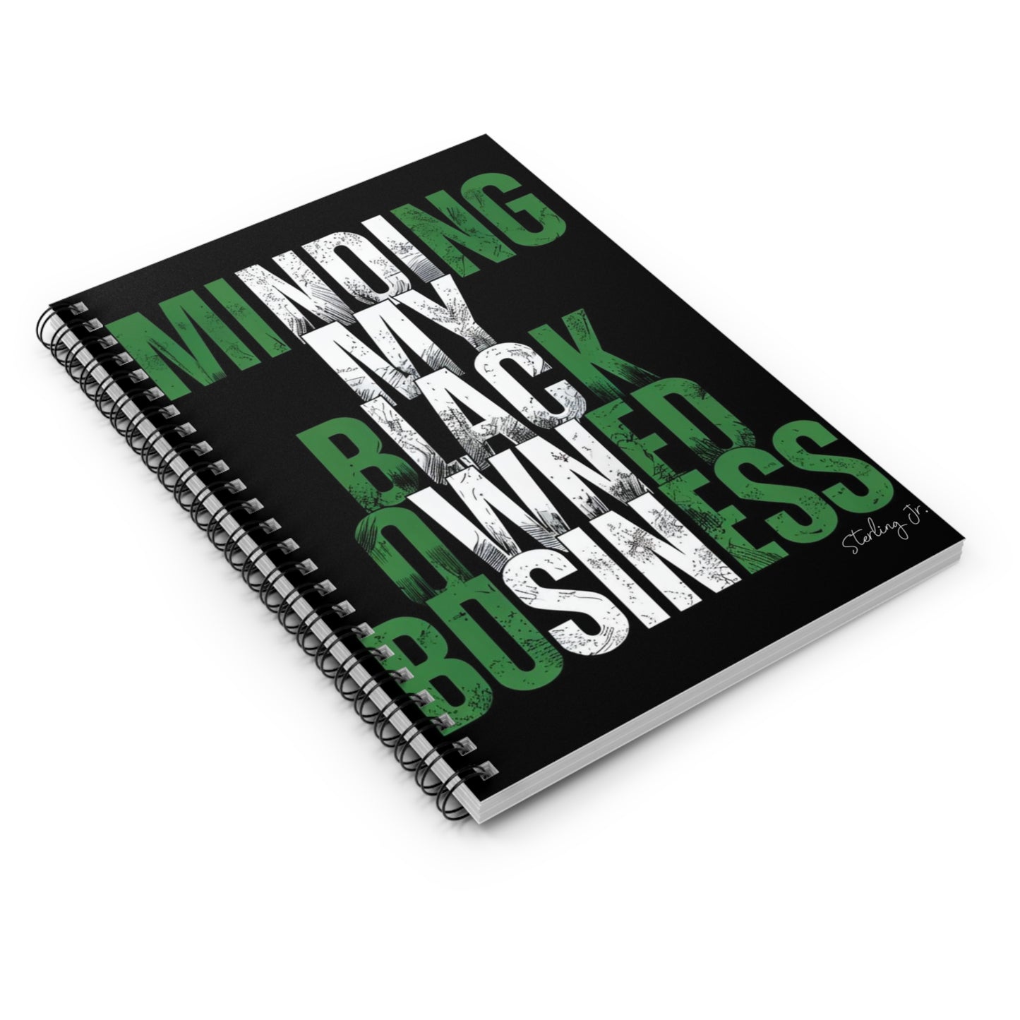 "Minding My Black Owned Business - Nigeria" Spiral Notebook - Ruled Line