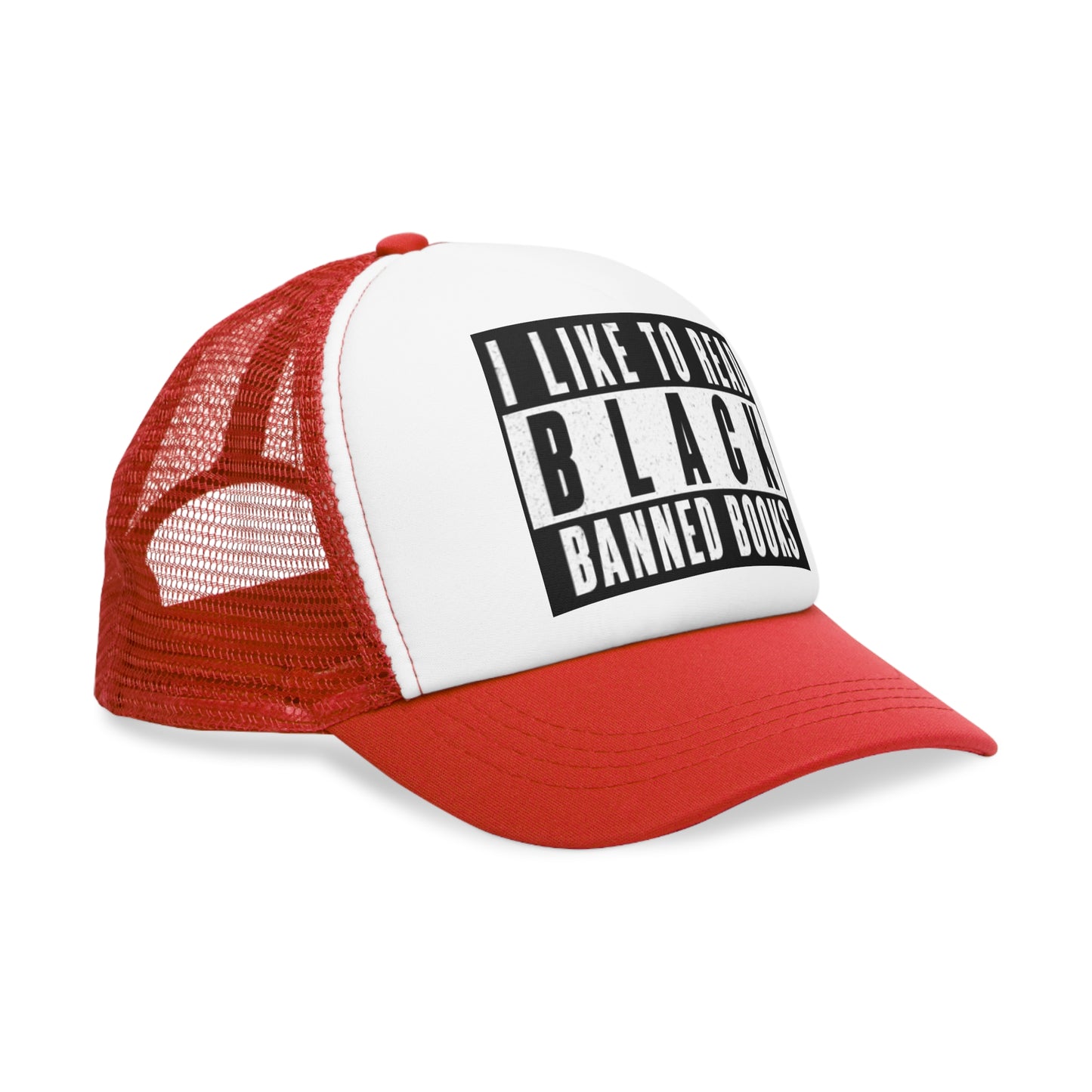 "Black Banned Books" Mesh Cap