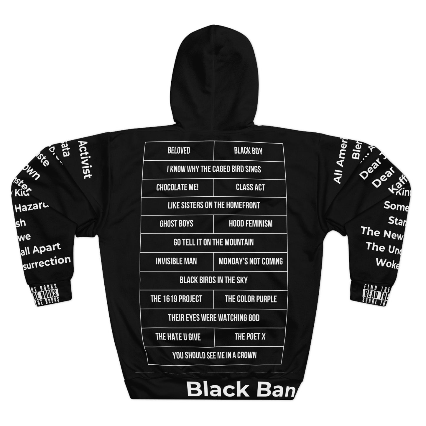 "Black Banned Books" Unisex Pullover Hoodie