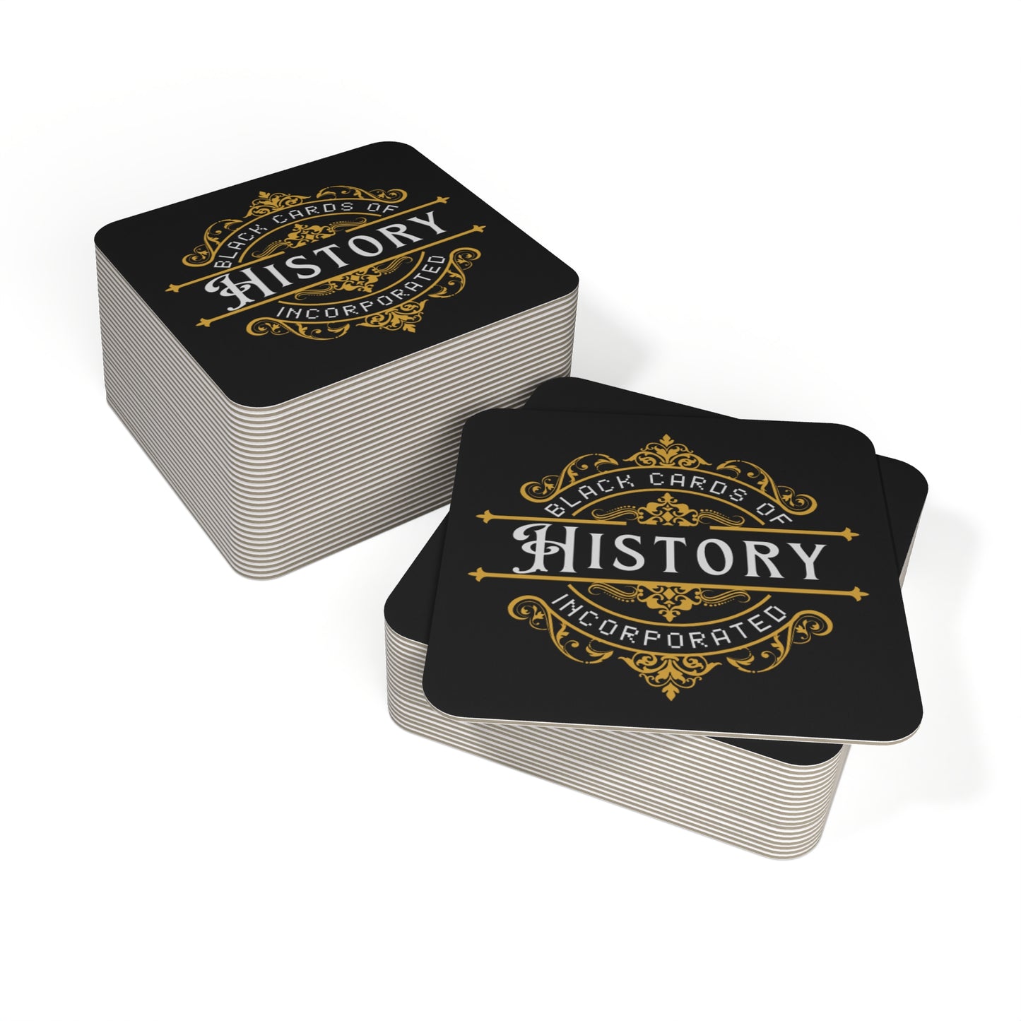 "Black Cards Of History Inc" Drink Coasters