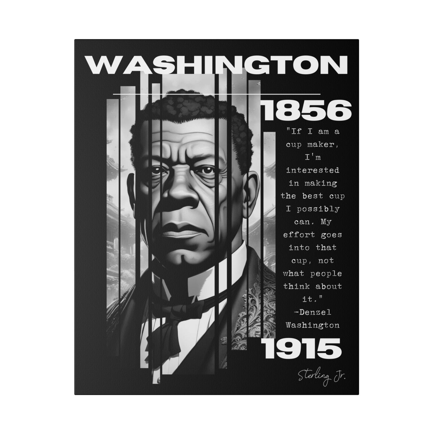 "Booker T. Washington Quote" Matte Canvas