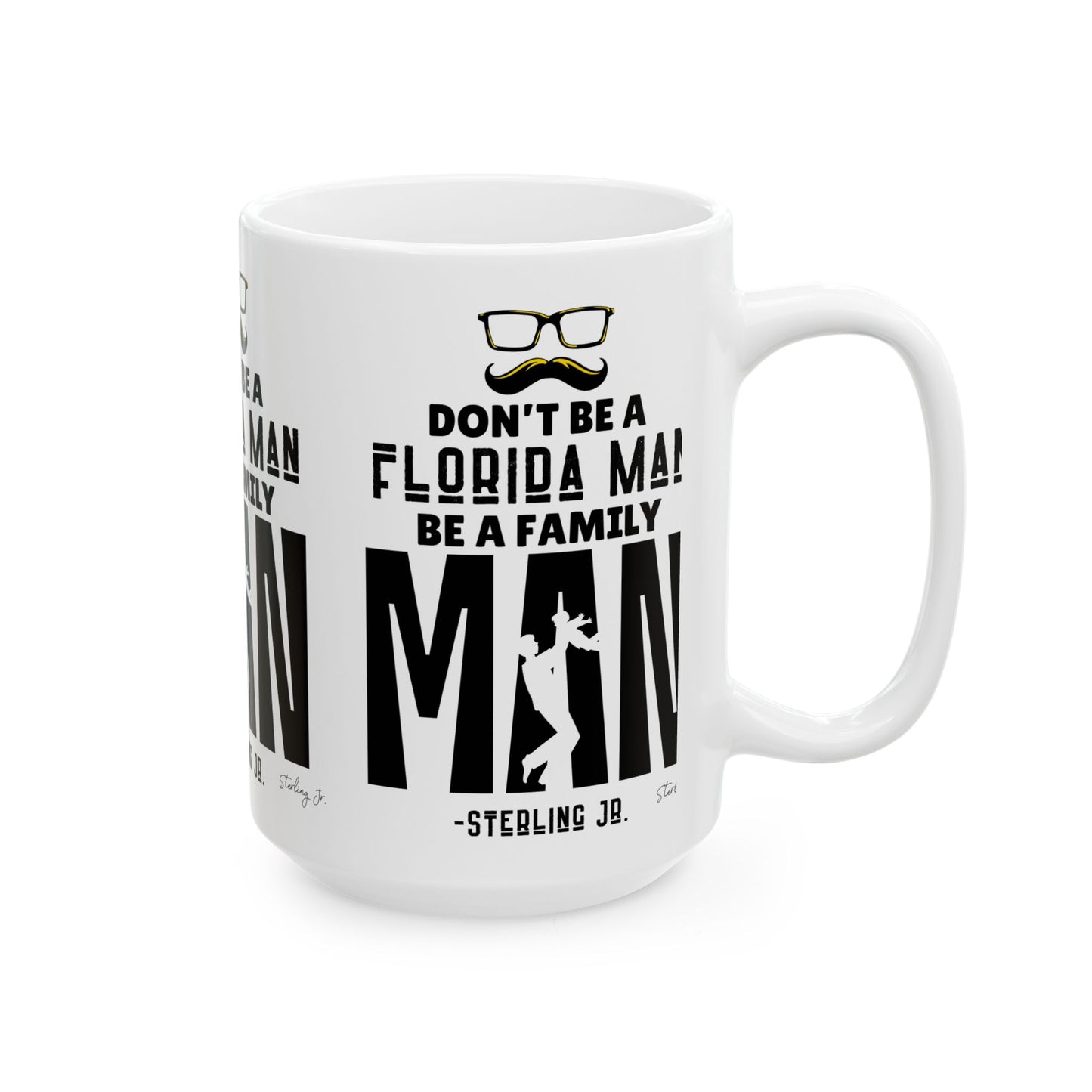 B&W "Florida Man" Ceramic Mug