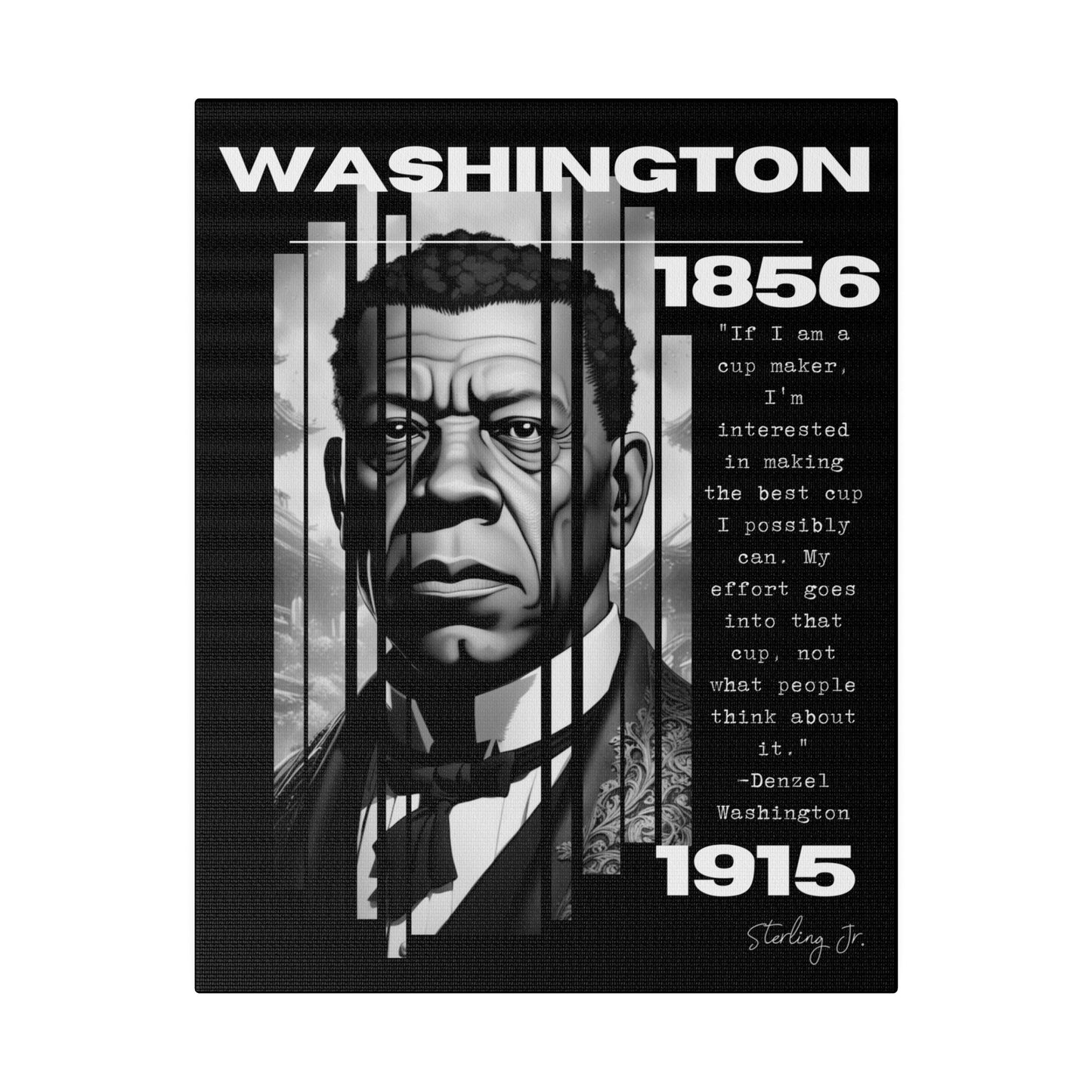 "Booker T. Washington Quote" Matte Canvas