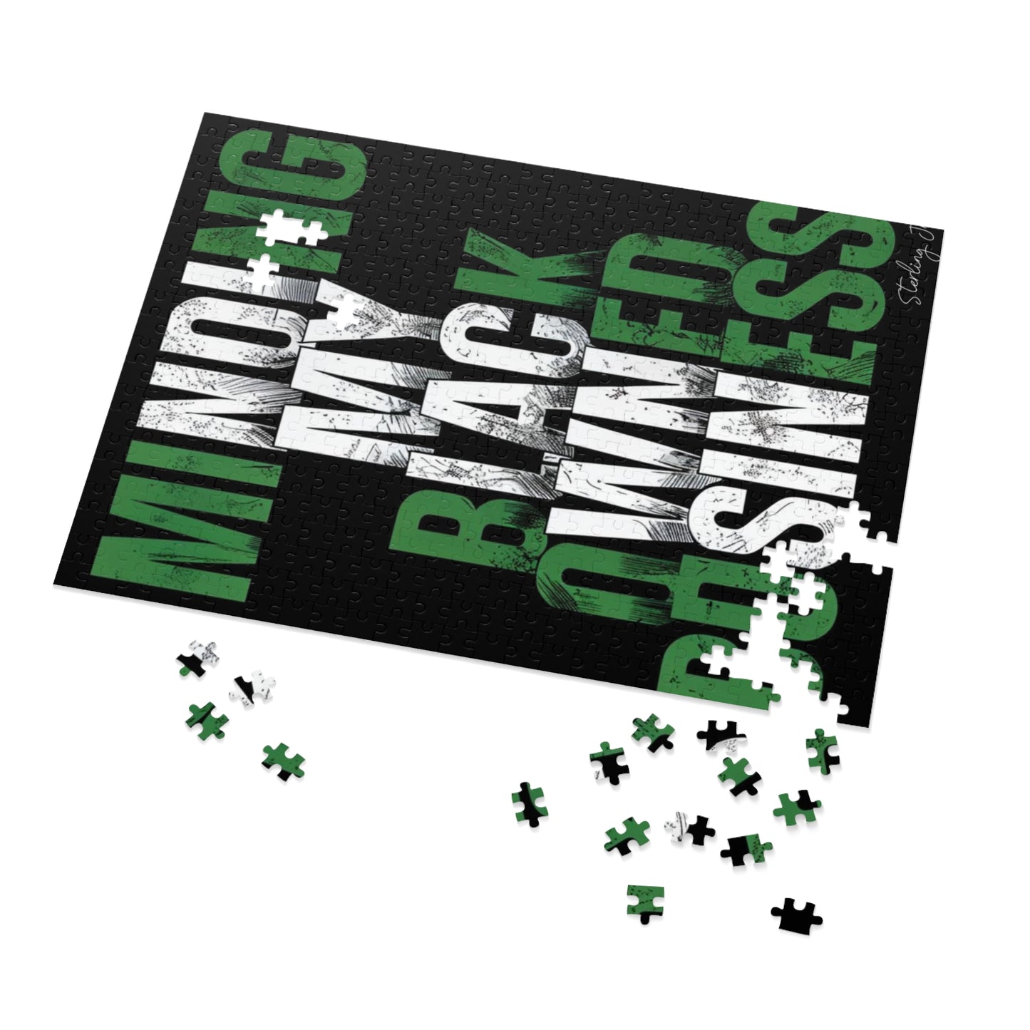 "Minding My Black Owned Business - Nigeria" Jigsaw Puzzle