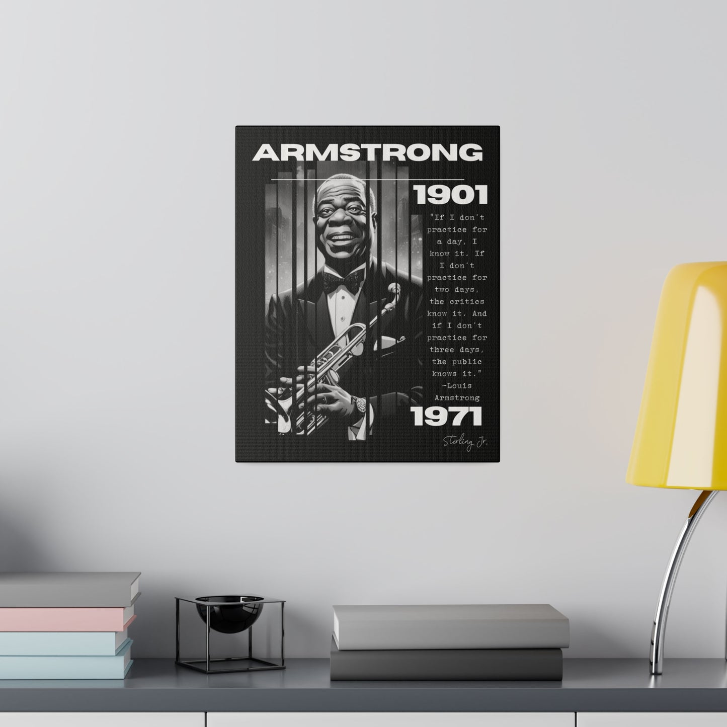 "Louis Armstrong Quote" Matte Canvas