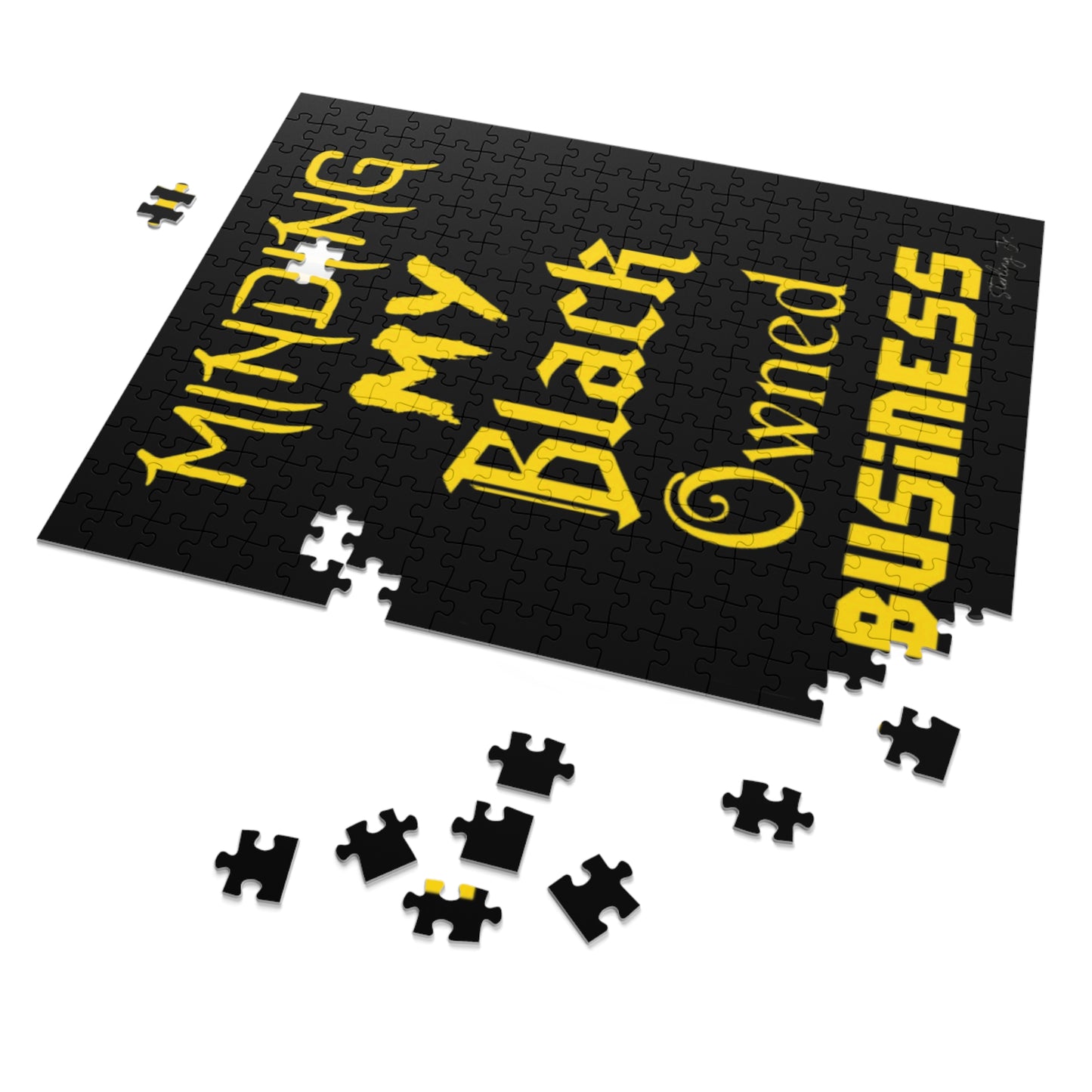 "Minding My Black Owned Business - Version E" Jigsaw Puzzle