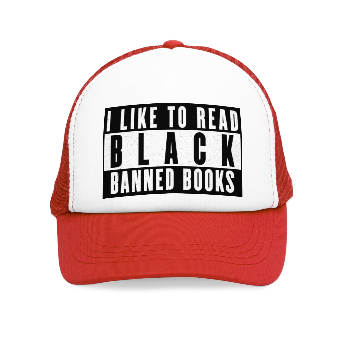 "Black Banned Books" Mesh Cap