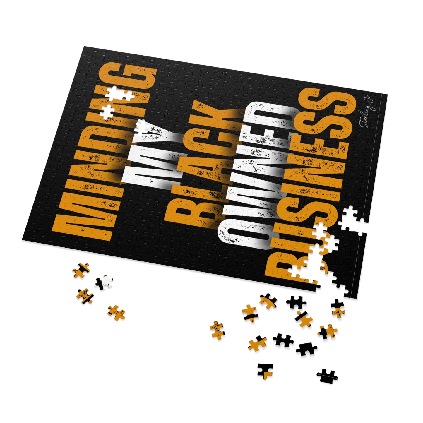 "Minding My Black Owned Business - Version A" Jigsaw Puzzle