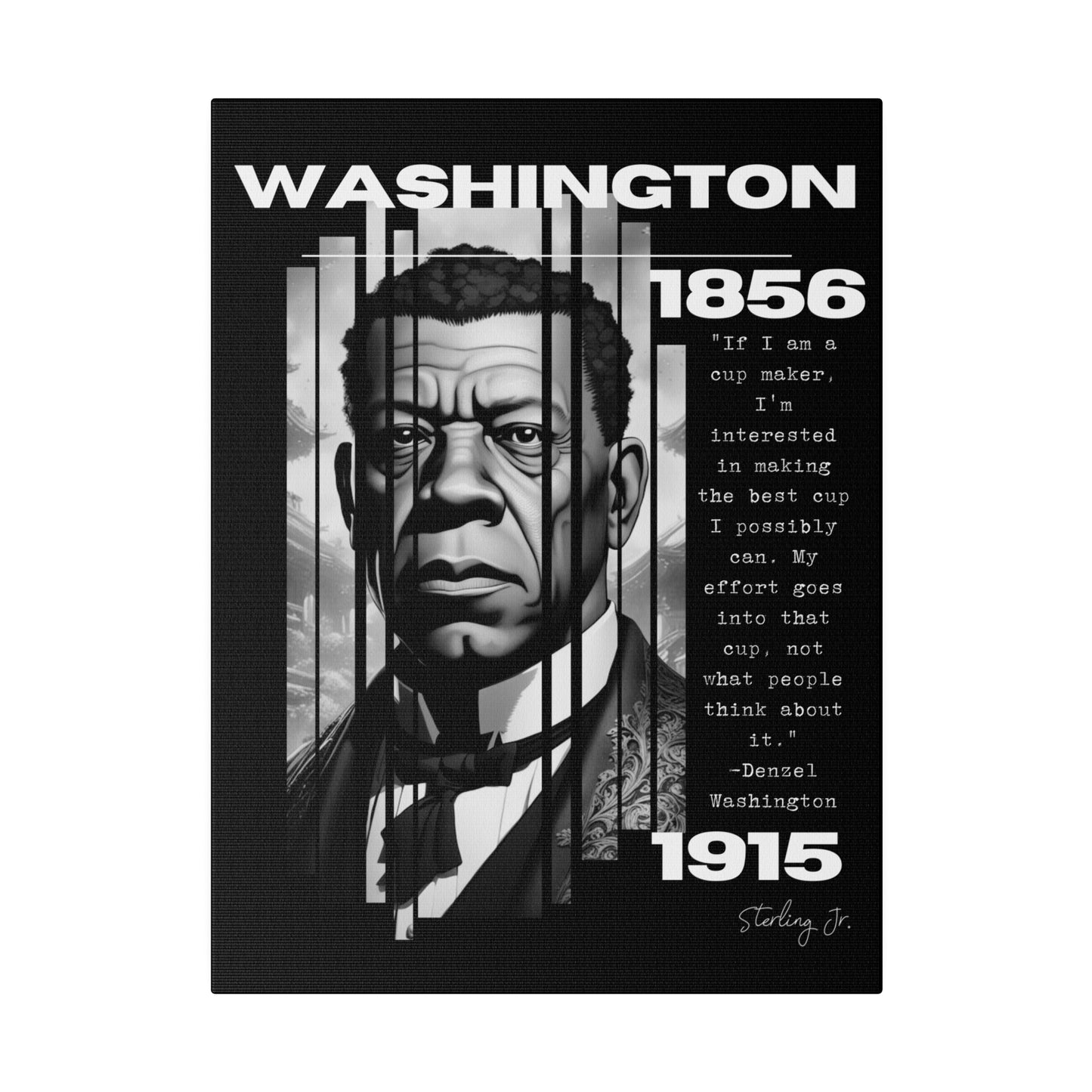 "Booker T. Washington Quote" Matte Canvas