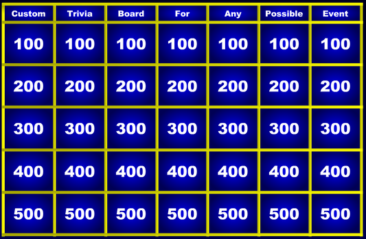 Custom Trivia Board For Any Events