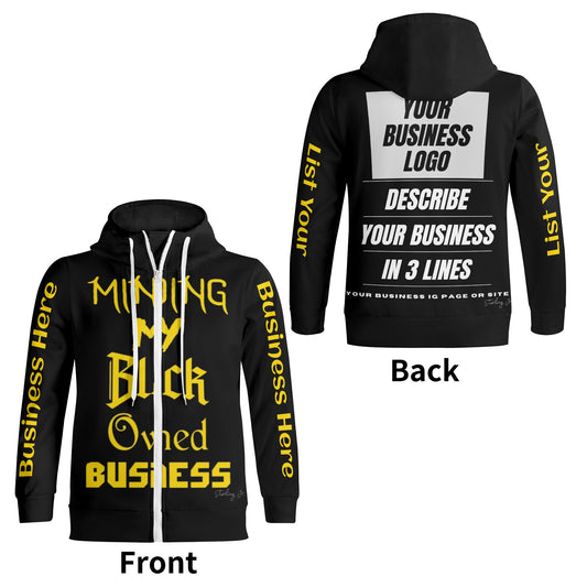 "Minding My Black Owned Business" Custom Turtleneck Hoodie